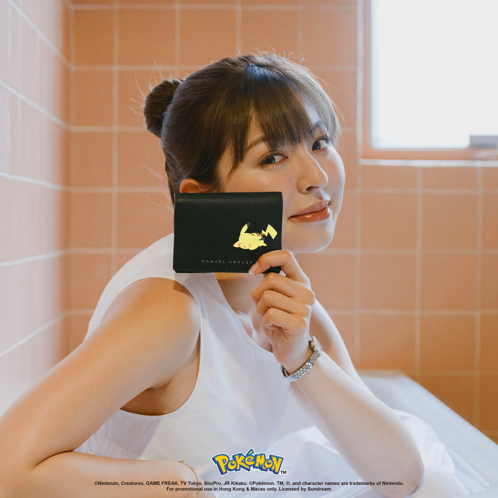 Samuel Ashley - Pokémon Bi-fold Leather Wallet in black