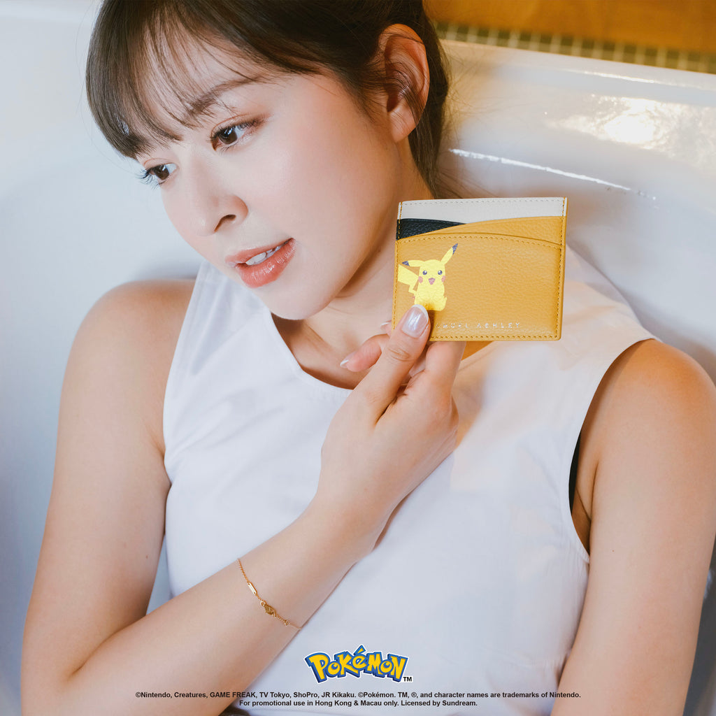 Samuel Ashley - Pokémon Leather Card Holder in yellow