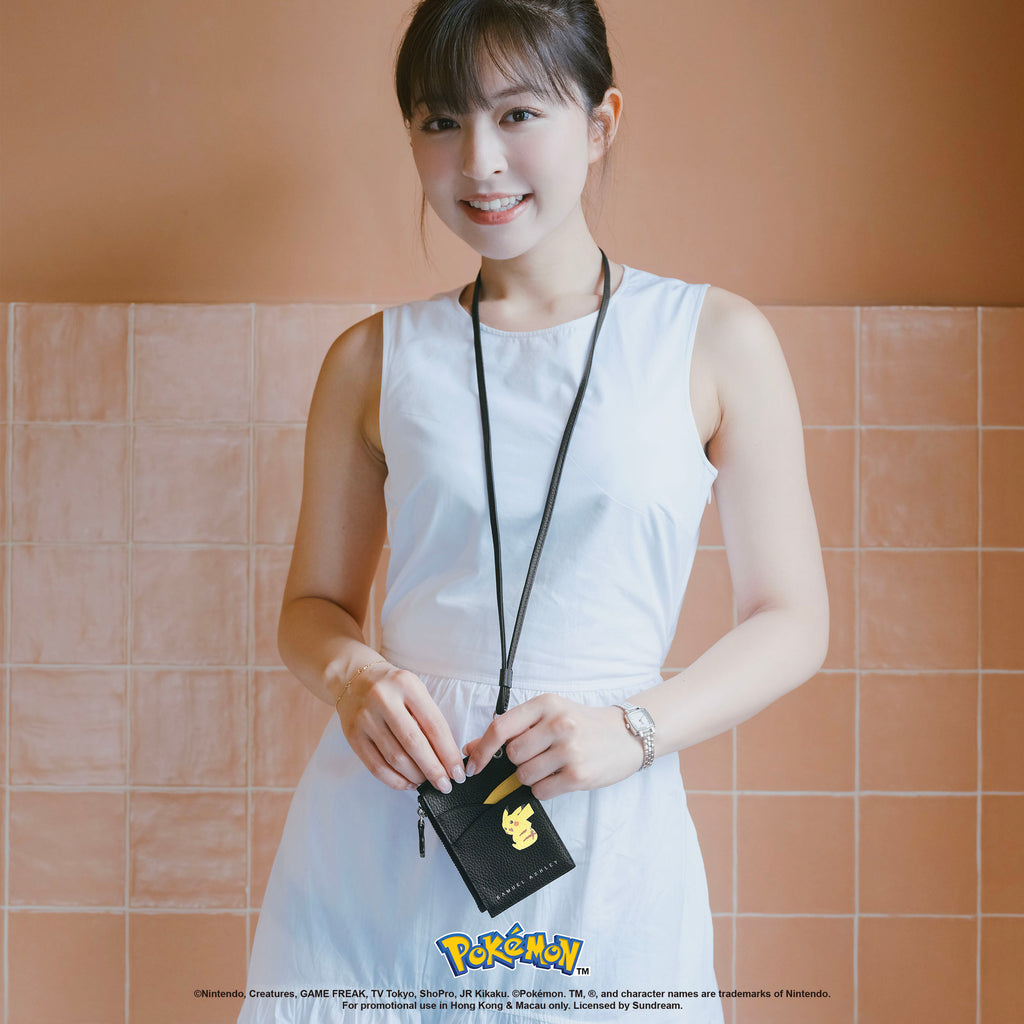 Samuel Ashley - Pokémon Leather ID Badge Holder in black