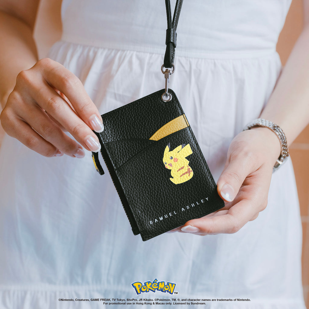 Samuel Ashley - Pokémon Leather ID Badge Holder in black