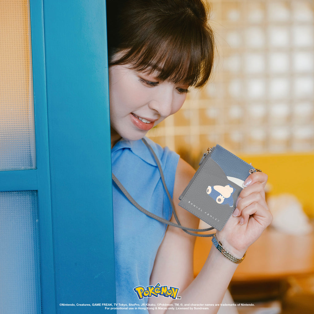 Samuel Ashley - Pokémon Leather ID Badge Holder in grey