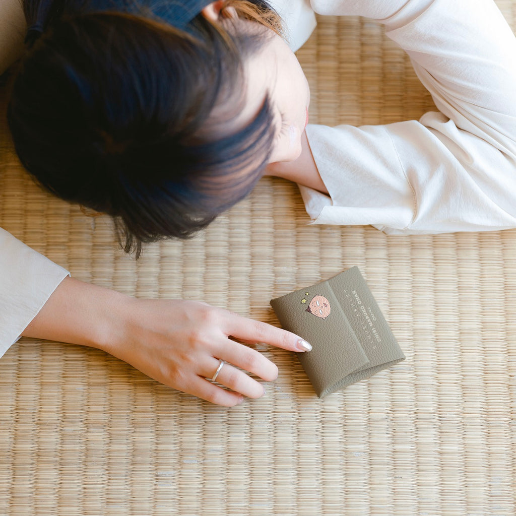 Samuel Ashley x Chibi Maruko Chan Leather Coin Case - Taupe