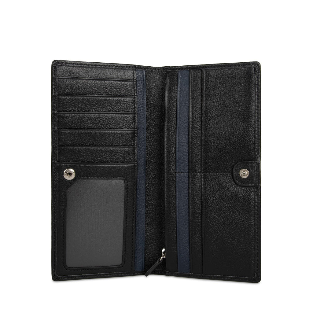 Samuel Ashley - Emerson Long Leather Wallet in black