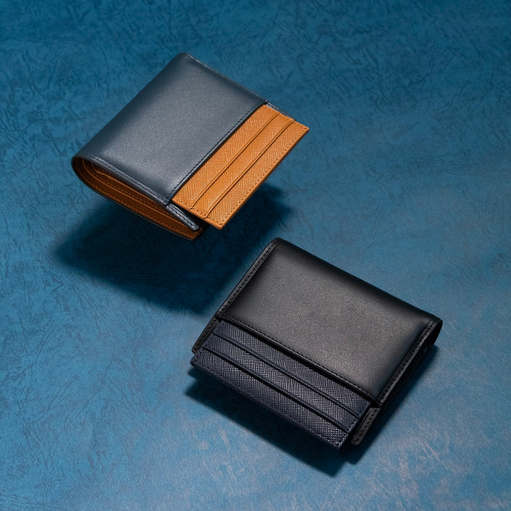 Warren Vertical Leather Wallet w/ Detachable Card Holder (RFID) - Samuel Ashley