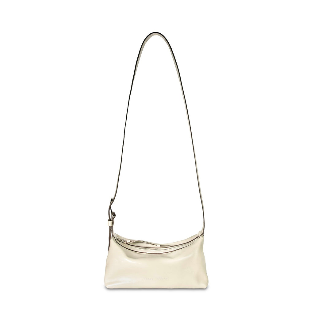 Mini Lumii Leather Crossbody Bag in Ivory - Samuel Ashley