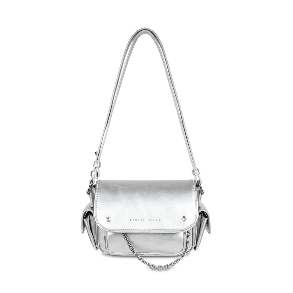 Samuel Ashley - Moona Leather Camera Bag in silver