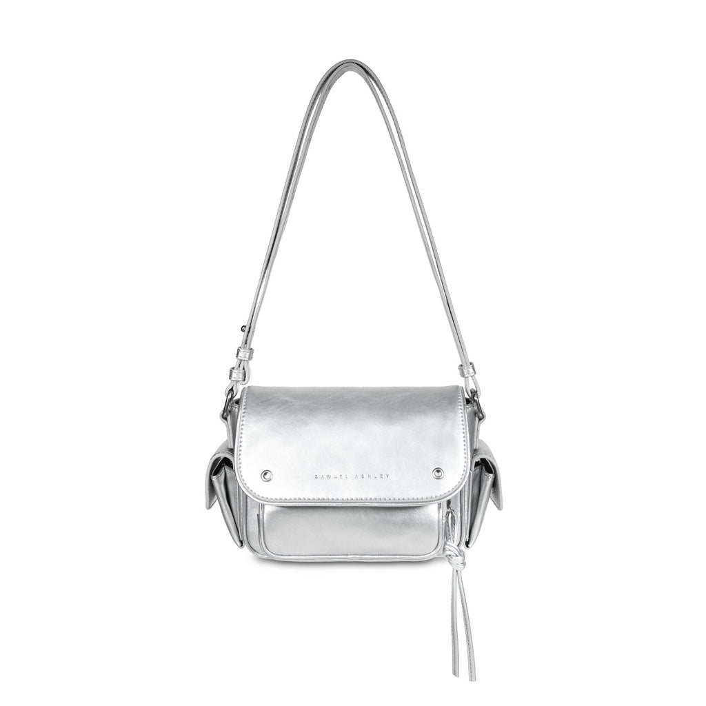 Samuel Ashley - Moona Leather Camera Bag in silver