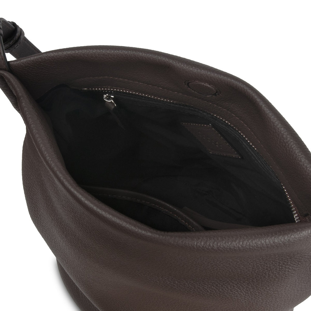 Samuel Ashley - Narissa Leather Bucket Bag in dark mocha