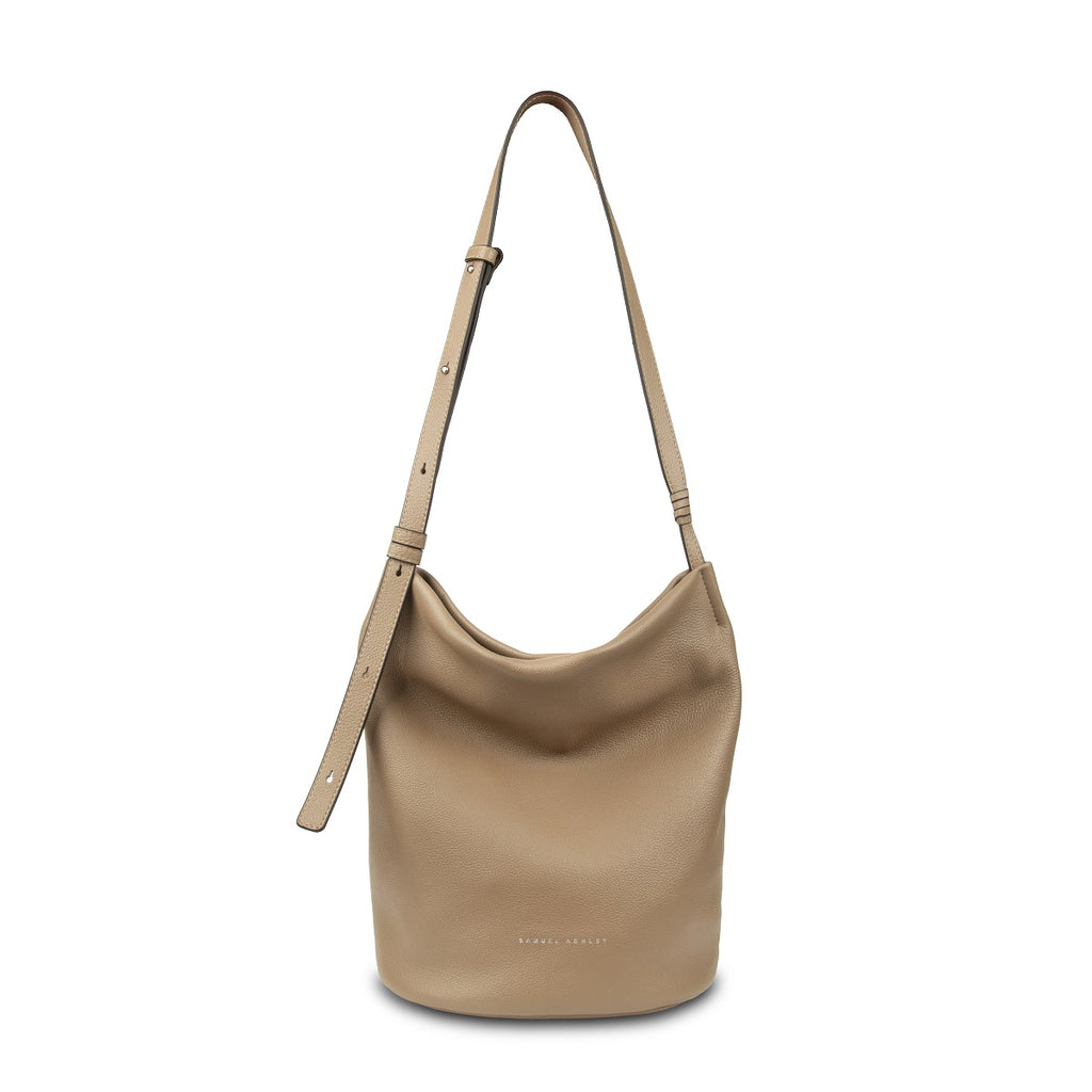 Samuel Ashley - Narissa Leather Bucket Bag in smooth clay