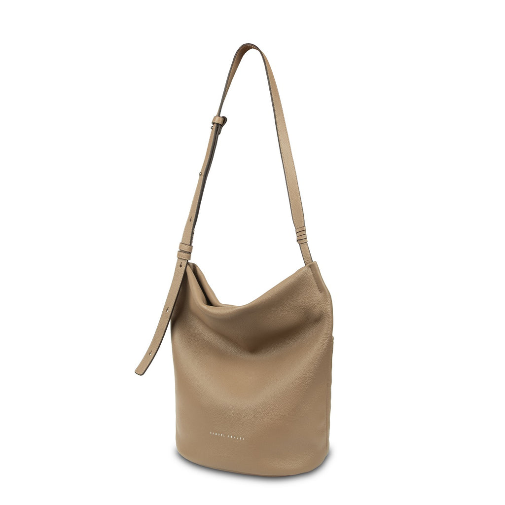 Samuel Ashley - Narissa Leather Bucket Bag in smooth clay