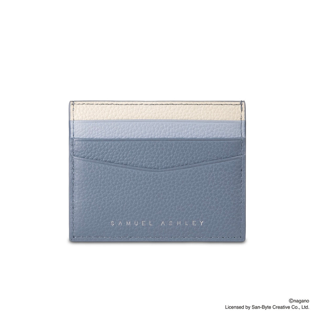 CHIIKAWA Leather Card Holder in blue - Samuel Ashley