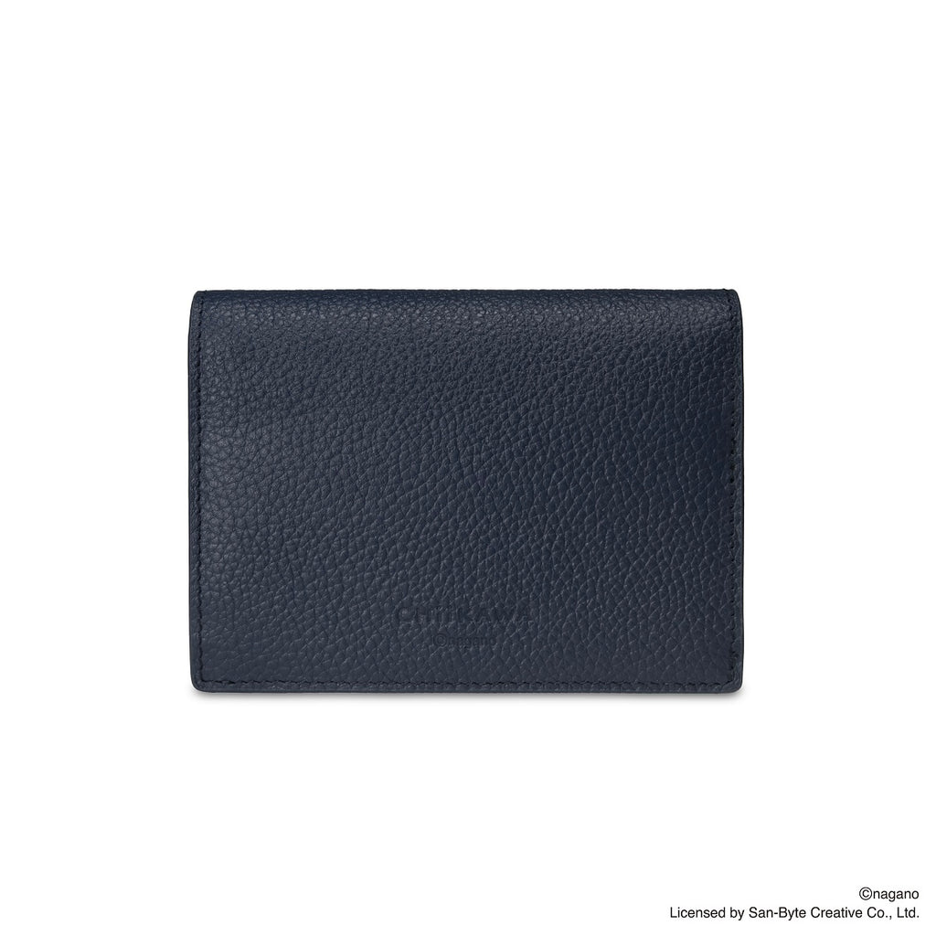 CHIIKAWA Bi-fold Leather Wallet in navy - Hachiware - Samuel Ashley