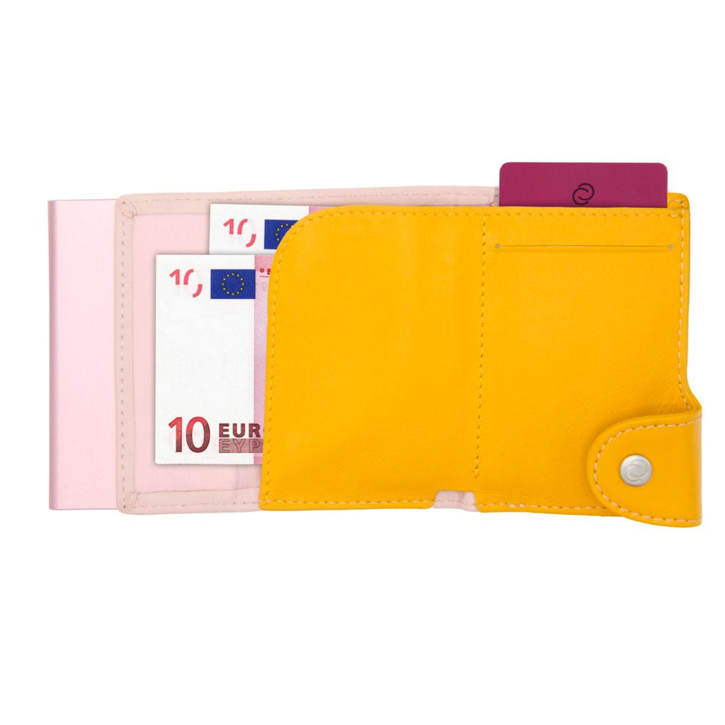 C-Secure RFID Leather Coin Wallet / Cardholder