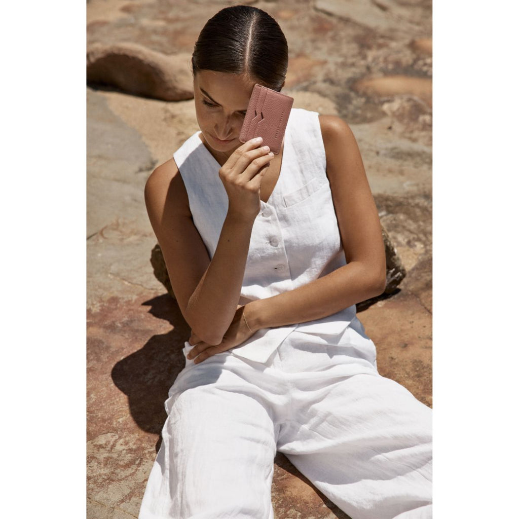 STATUS ANXIETY -  Together For Now Leather Card Holder - Samuel Ashley