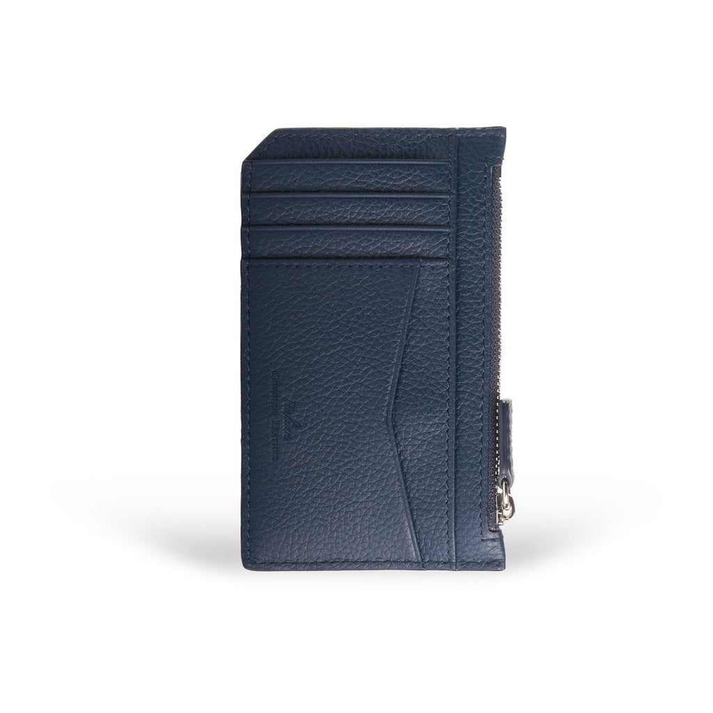Nicky Leather Card Case with Zip Pocket - Samuel Ashley