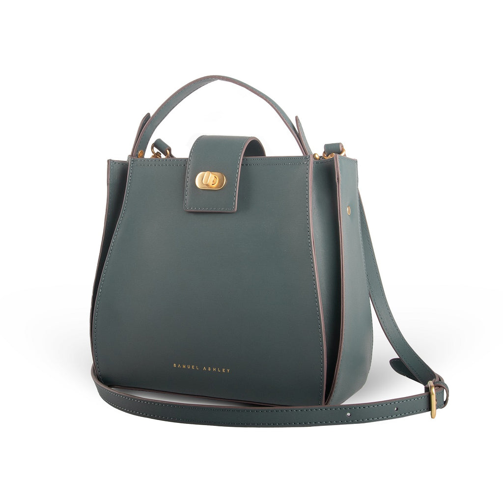 Athena Leather Bucket Bag - Samuel Ashley