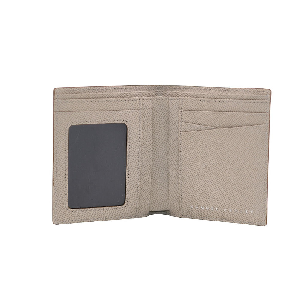 Warren Vertical Leather Wallet w/ Detachable Card Holder (RFID) - Samuel Ashley