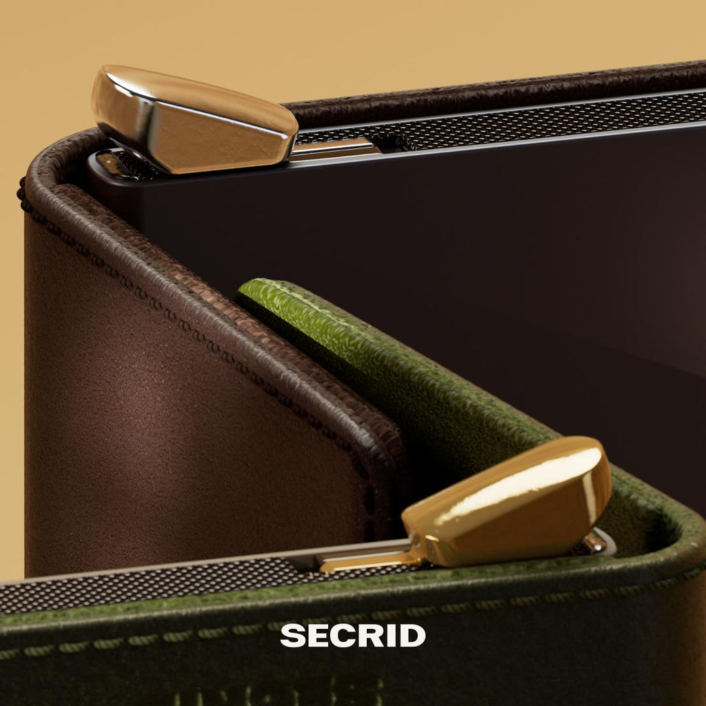 SECRID - Premium Miniwallet Emboss Lines Black - Samuel Ashley